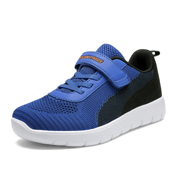 [EZ-Ons MagicZips] Boys Girls Tennis Running Shoes - ROYAL BLUE NAVY BLACK -  0
